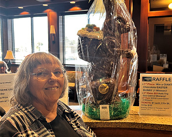 Congratulations to Eileen Jentsch, Winner of the Seroogy’s GIGANTIC Chocolate Easter Bunny Raffle!